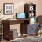 Baxton Studio Jaeger Modern Two-Tone Walnut Brown and Dark Grey Finished Wood Storage Desk with Shelves 182-11696-Zoro - alternate 2